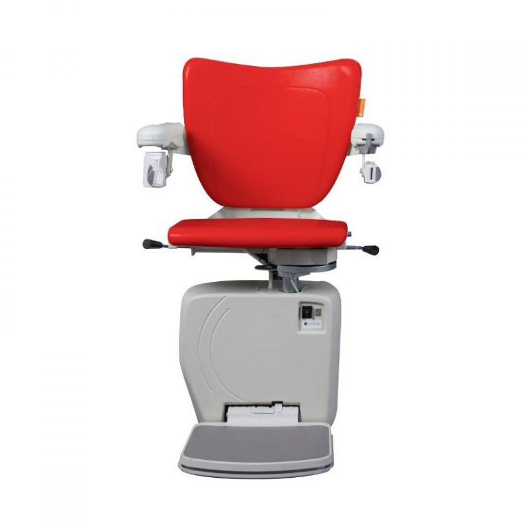 Handicare 4000 Curved Stairlift with Red Style Seat